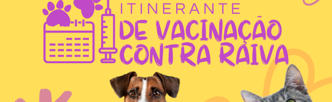Vacinação itinerante contra raiva no interior continua neste sábado (10)