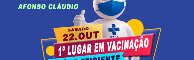 Afonso Cláudio alcança o 1° em vacinação no Estado no último sábado (22)