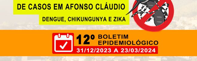 Saúde divulga 12º Boletim com soma total de casos de Dengue, Chikungunya e Zika em Afonso Cláudio